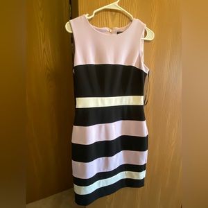 Tommy Hilfiger size 8 purple and black striped dress